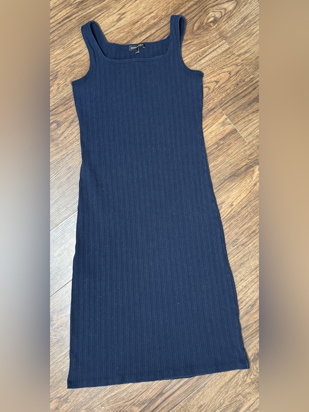 Banana Republic Navy Ribbed Midi Dress